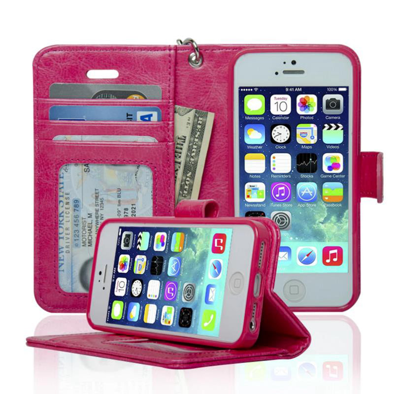 Leather Folio Wallet Case for iPhone 5 / 5S Leather Folio Wallet Case for iPhone 5 / 5S